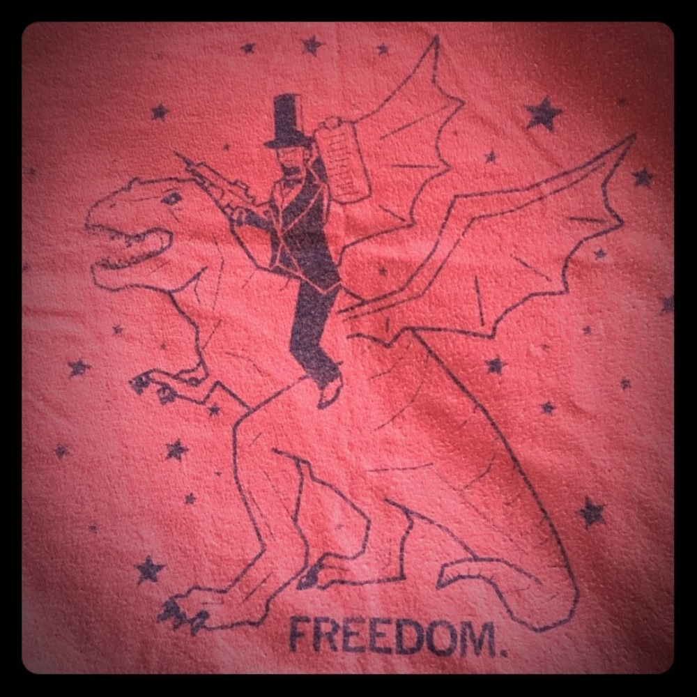 Freedom shirt, Lincoln, t-Rex, unisex